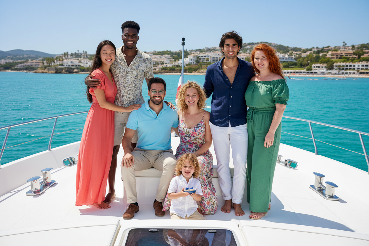 make the adults look less similar and make sure there are three couples of adults